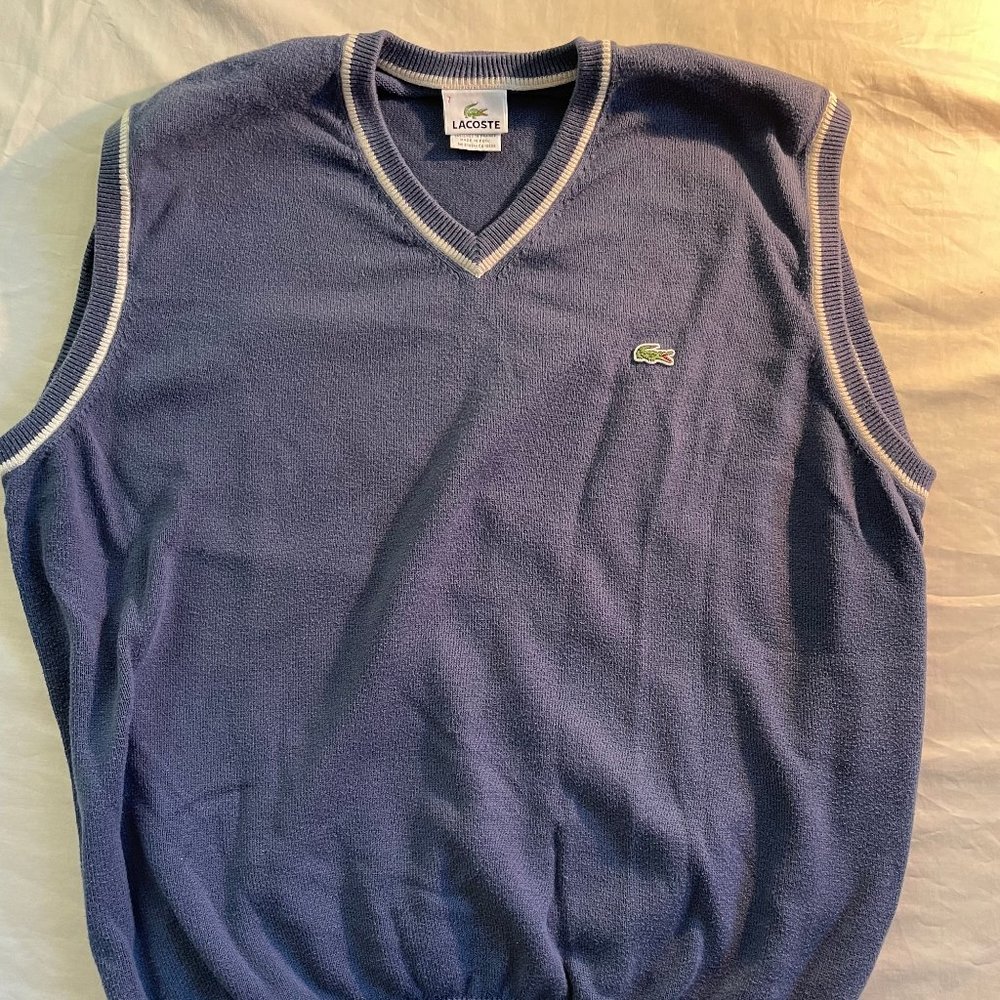 Lacoste Cotton Sweater Vest -- Men's